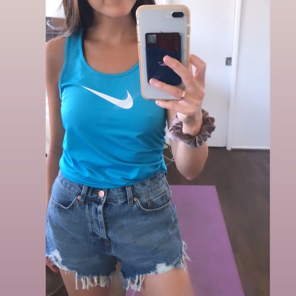 Nike Blue Razorback Tank - Picture 3 of 4